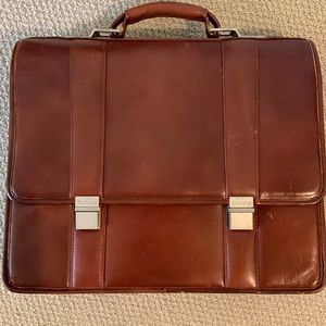 McKlein brown leather briefcase